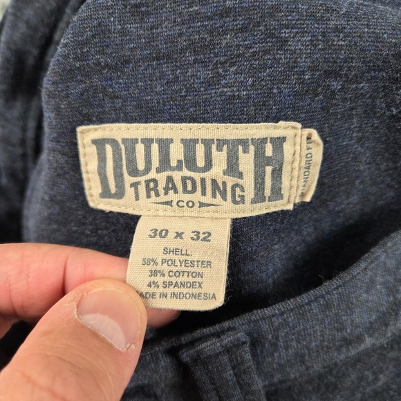 Duluth Trading Pants Mens 30x32 Blue Gray Incog-Chino Stretch Knit Standard Fit - Picture 8 of 11